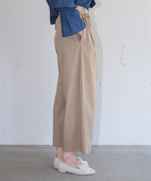 Loose ribbon slacks andmary パンツ ANDMARY】Loose ribbon slacks