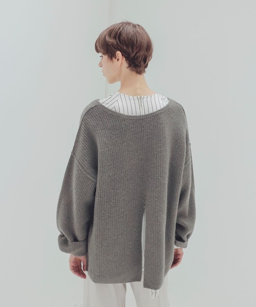 ブラウス シャツ asymmetry hem pinstripe blouse(アシンメトリーヘムピンストライプ柄ブラウス) レディース DRESSLAVE ブラウス シャツ asymmetry hem pinstripe blouse