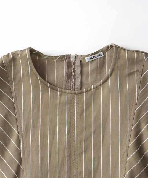 DRESSLAVE（ドレスレイブ） ブラウス シャツ asymmetry hem pinstripe