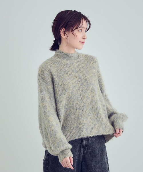 ＊美品＊シーズンOFF価格and per se ふわふわシャギーハイネックニット クラシック 美品＊シーズンOFF価格and per se ふわふわシャギー