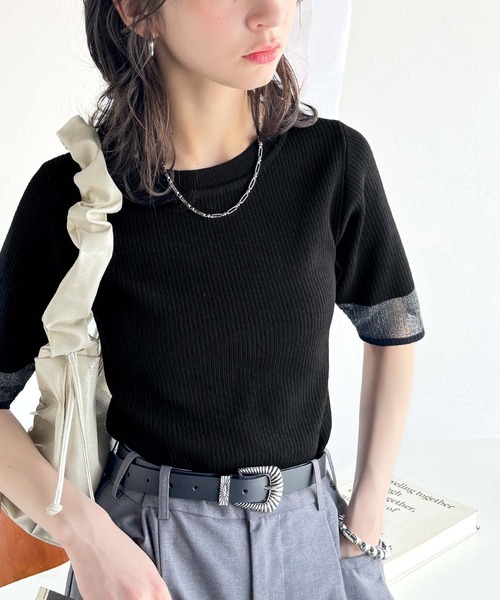 classicalelf（クラシカルエルフ） tシャツ 半袖 大人フェミニンな透け