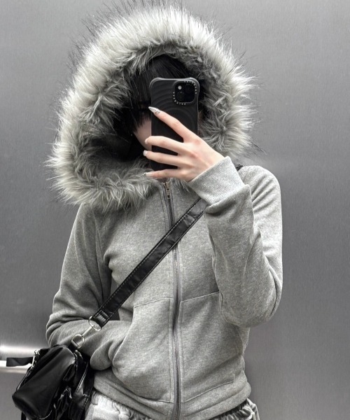 パーカー 「nmtc+」fur zip up hoodie / 「エヌエムティーシープラス