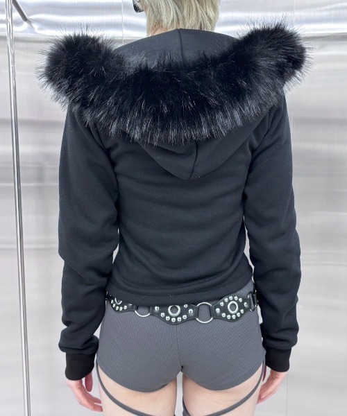 パーカー 「nmtc+」fur zip up hoodie / 「エヌエムティーシープラス