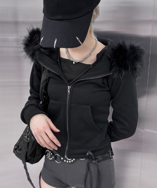 パーカー 「nmtc+」fur zip up hoodie / 「エヌエムティーシープラス