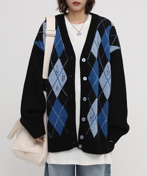 「MASONPRINCE」 ニットカーディガン L ブラック メンズ_画像4