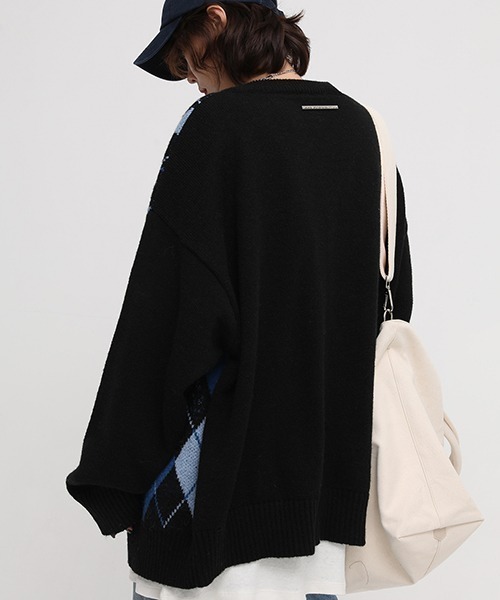 「MASONPRINCE」 ニットカーディガン L ブラック メンズ_画像5