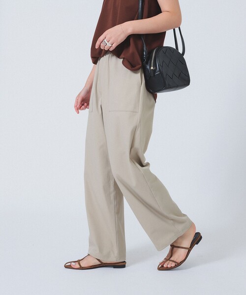 Demi-Luxe BEAMS パンツ ベイカーポケット ジョグパンツ「手洗い