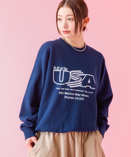 トレーナー スウェット 「JHANKSON x Le Melange」グラフィックトレーナー / クルー スウェット「WEB限定」 レディース メンズ