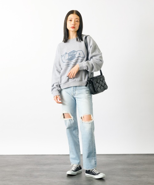 トレーナー スウェット 「JHANKSON x Le Melange」グラフィックトレーナー / クルー スウェット「WEB限定」 レディース メンズ トレーナー スウェット 「JHANKSON x Le Melange」グラフィック