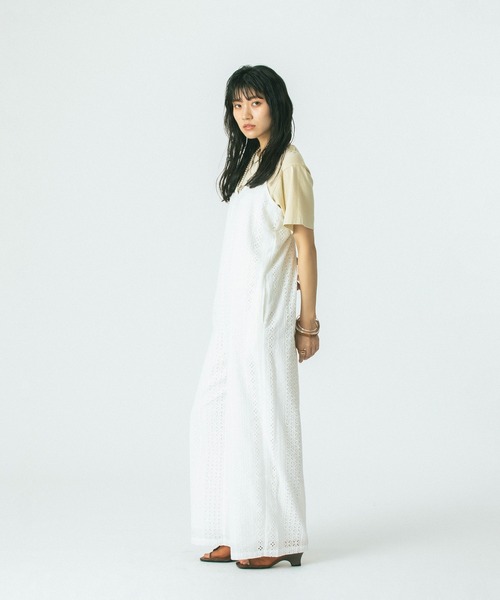 ROSE BUD オールインワン 「WEB・一部店舗限定」LACE ROMPERS