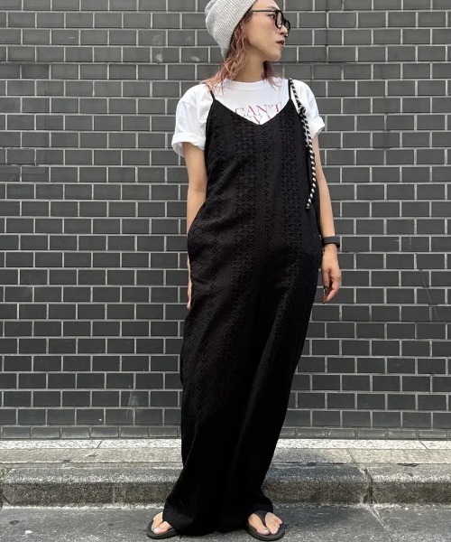 ROSE BUD オールインワン　ブラック　レース　フリーサイズ ROSE BUD オールインワン 「WEB・一部店舗限定」LACE ROMPERS