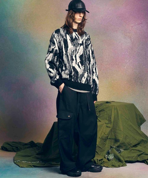 MAISON SPECIAL カーゴパンツ 「UNISEX」Chambray Wool Prime