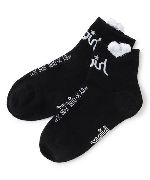 ❤︎からぐ❤︎ ハートロゴ刺繍ソックス(23-25cm)｜WEGO（ウィゴー） – WEGO