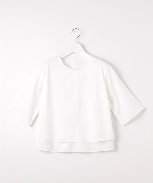 tシャツ 「洗える」トリミングジャージー カットソー レディース 23区 tシャツ 「洗える」トリミングジャージー カットソー