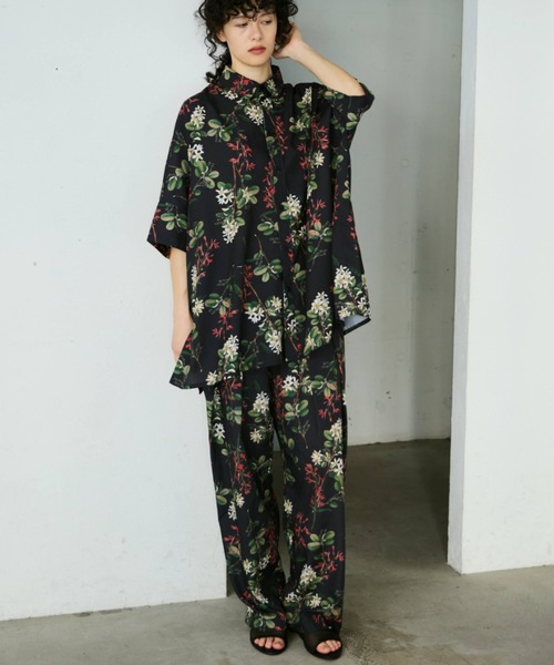 【匿名配送】ボタニカルプリント ショートスリーブシャツ BEAUTY＆YOUTH UNITED ARROWS シャツ ブラウス ボタニカル