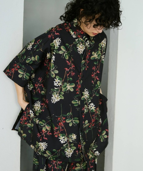 【匿名配送】ボタニカルプリント ショートスリーブシャツ BEAUTY&YOUTH UNITED ARROWS（ビューティーアンドユース