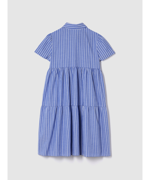 半額 50％OFFの通販 アメリ スラントシャーリングプリーツドレス ロング丈 ブルー ワンピース