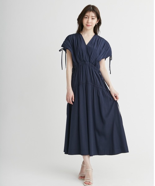 【最終値下げ】CELFORD カシュクールリボンノースリーブワンピース 24SS カシュクールリボンノースリーブワンピース(デイリーワンピース