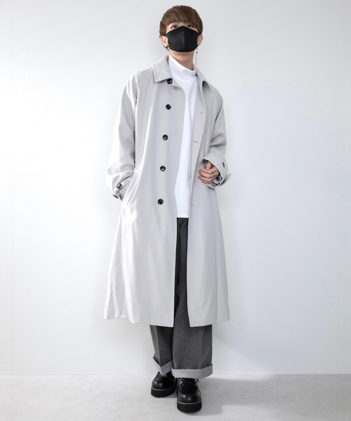 CLEL（クレイル） ステンカラーコート M チャコールグレー メンズ