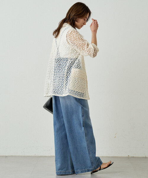 LOUNGEDRESS 20周年限定　フラワーレースジャケット 20周年限定】フラワーレースジャケット | LOUNGEDRESS(ラウンジ