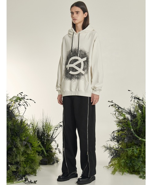 OY パーカー ホワイト OY/オーワイ』L.S HOODIE/WHITE/レイヤードデザインプルオーバー