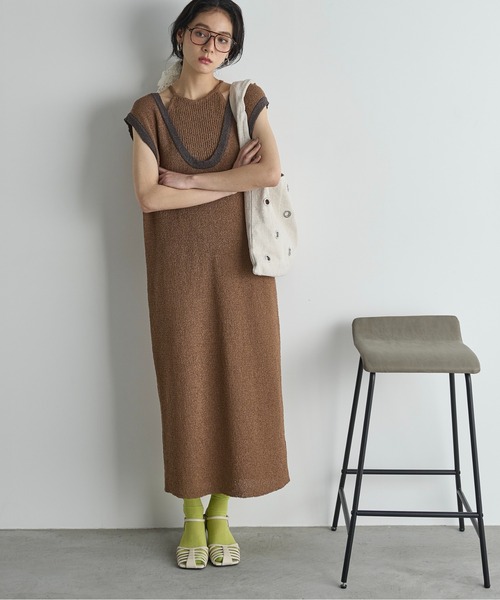 Diagram　2WAYワンピース THE Yon ワンピース 2WAY配色レイヤードフレンチスリーブ