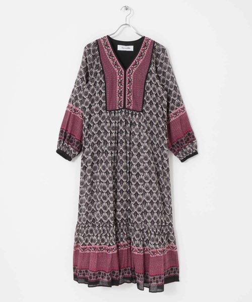 【新品未着用タグ付き】sara mallika サラマリカチュニックワンピース sara mallika 「sara mallika」 長袖ワンピース MEDIUM ブラック