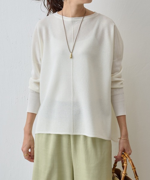 BEARDSLEY（ビアズリー） 7分袖ニット FREE ブルー レディース