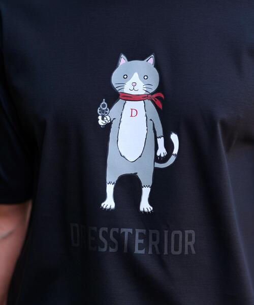 【接触冷感抗菌防臭消臭】アイスクリアコットンキャットTシャツ 接触冷感／抗菌防臭／消臭】ICE CLEAR COTTON キャットTシャツ