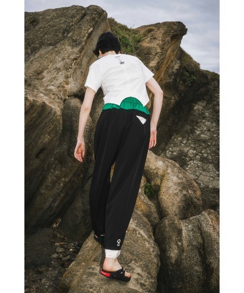 ボトムス　ズボン　パンツ　ommo OMMO スラックス パンツ BOLCKING EASY TUCK PT レディース