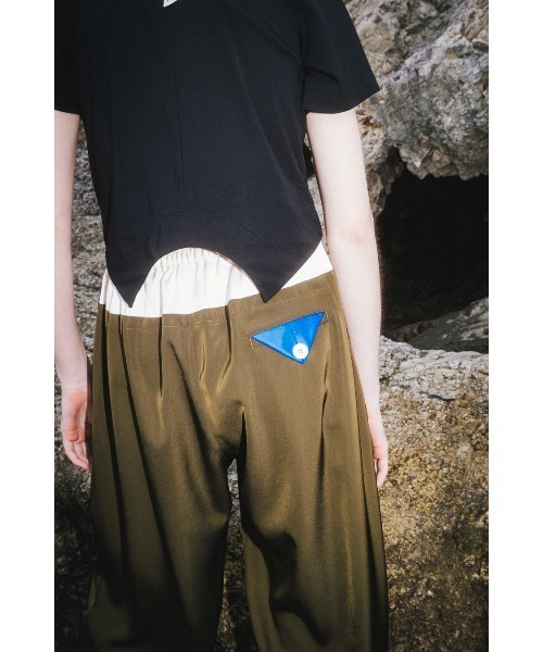 OMMO WAIST TUCK WIDE PT 38 カーキ OMMO ONLINE STORE / WAIST TUCK WIDE PT