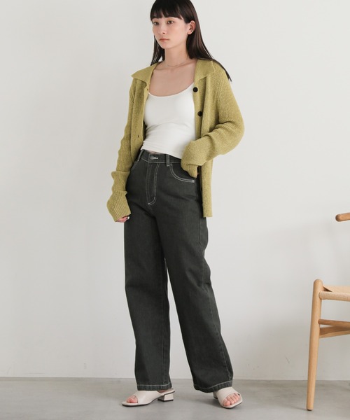 select MOCA（セレクトモカ） ニットカーディガン FREE ライトグリーン