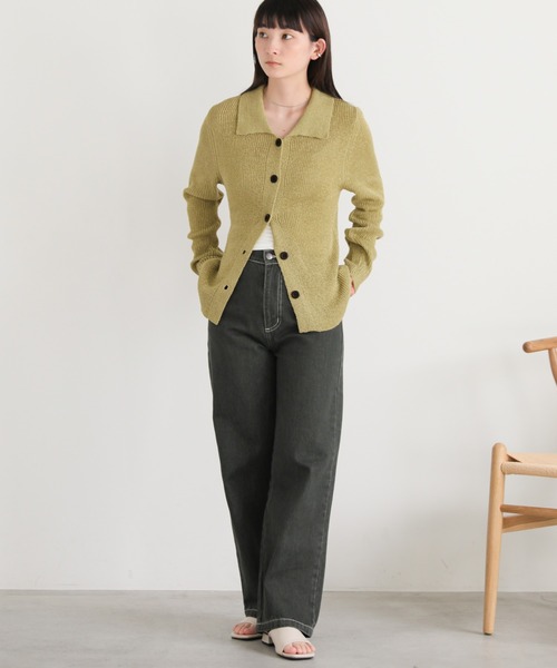 select MOCA（セレクトモカ） ニットカーディガン FREE ライトグリーン