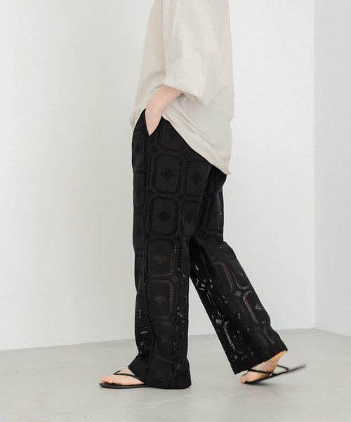 URBAN RESEARCH DOORS  セットアップ　パンツ　黒 セール】LIFE STYLE TAILOR ウールライクストレッチ