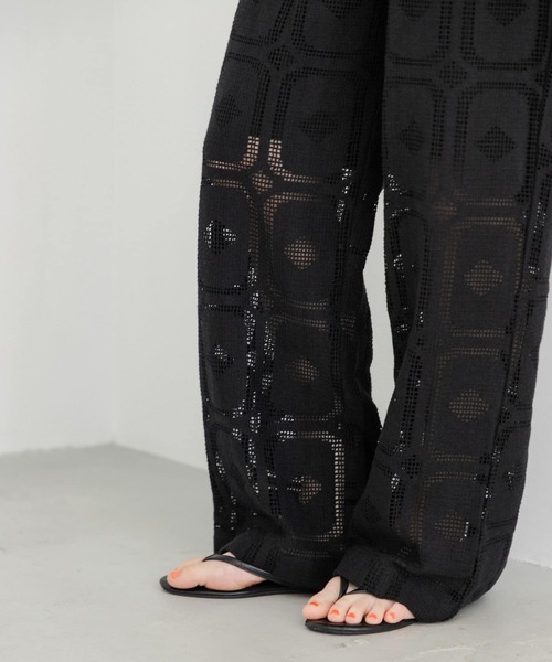 URBAN RESEARCH DOORS パンツ 「セットアップ対応」レースパンツ