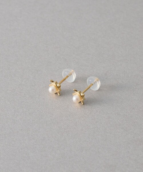 大人気!! ete [レイヤード] K10 YG パール サン ピアス ete｜[レイヤード] K10YG パール サン ピアス | Rakuten Fashion