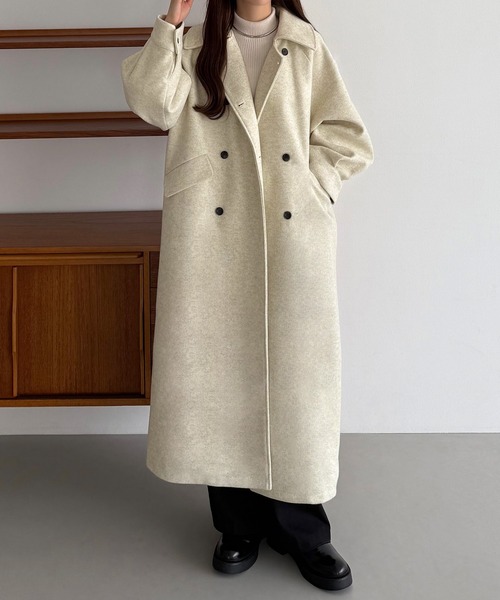 callautia（カラウティア） ステンカラーコート コート マーブルボタン