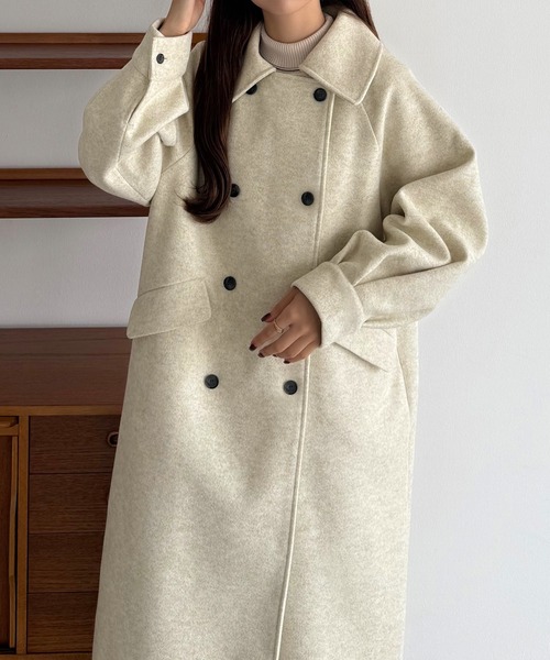 callautia（カラウティア） ステンカラーコート コート マーブルボタン