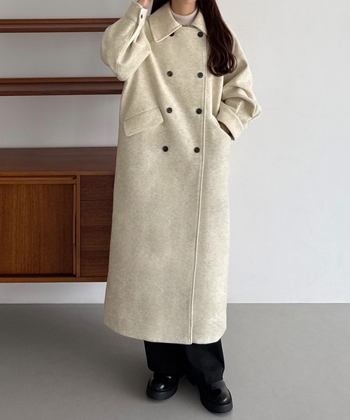 callautia（カラウティア） ステンカラーコート コート マーブルボタン