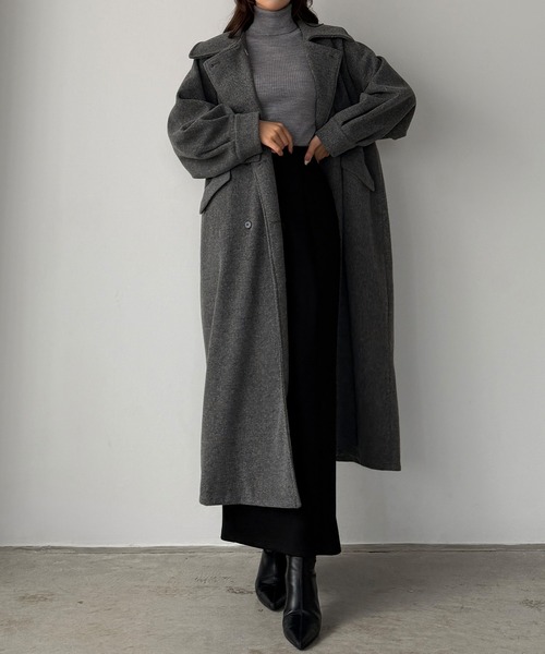 callautia（カラウティア） ステンカラーコート コート マーブルボタン