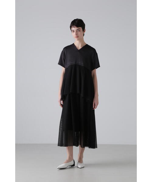 ADORE ワンピース メッシュコンビダンボールワンピース