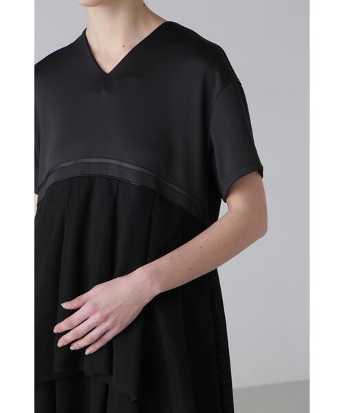 ADORE（アドーア） ワンピース メッシュコンビダンボールワンピース