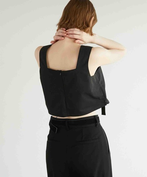 LA PEAU DE GEM　レザージャケット　ボアベスト　ブラック　ロング丈 セール】【LA PEAU DE GEM】Cinched Waist ロングスカート