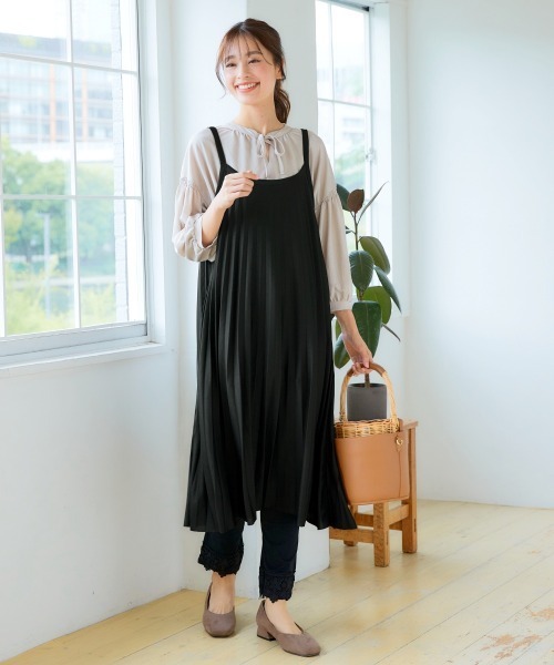 ワンピース　SUMIKA sama SMILELAND ワンピース 「大きいサイズ」 カットソープリーツキャミ