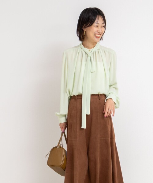 ぬんさん専用 NOLLEY'S ブラウス シャツ ジョーゼットボウタイブラウス