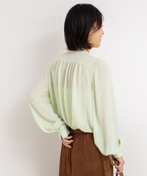 NOLLEY'S ブラウス シャツ ジョーゼットボウタイブラウス