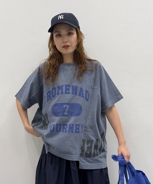 【ニコです★】トップス5点 niko and…（ニコアンド） 半袖Tシャツ LARGE ブルー レディース