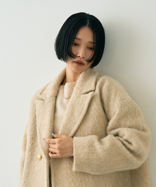 MARNI ベージュ ウール ピーコート40 ROUGE VIF Sophie ピーコート pコート 「追加5 / 2026AW新色登場 / 一