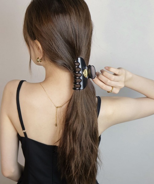 CEMO NEMO（セモネモ） ヘアクリップ ゴールドパーツ マット バンス