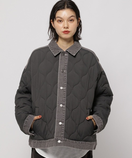 niko and…（ニコアンド） コート アウター デニムキルトドッキング